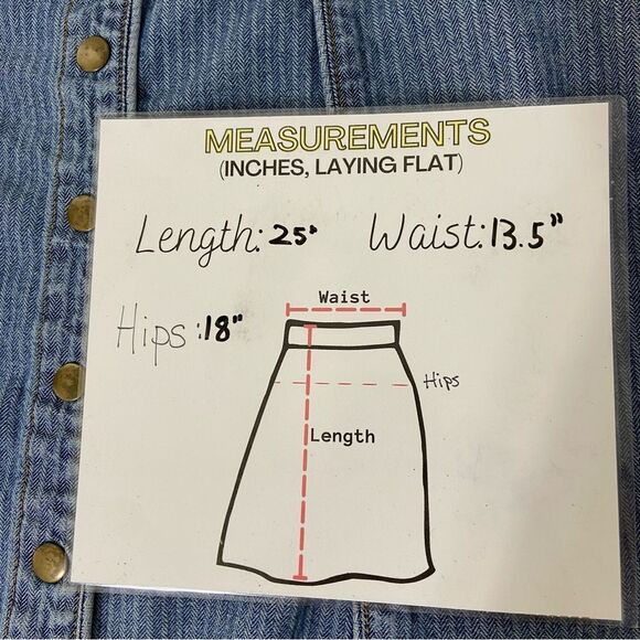 Vtg 90s Y2K  Womens Denim Midi Skirt Size 4 Buttoned Down Striped Hippie Western - Picture 4 of 14